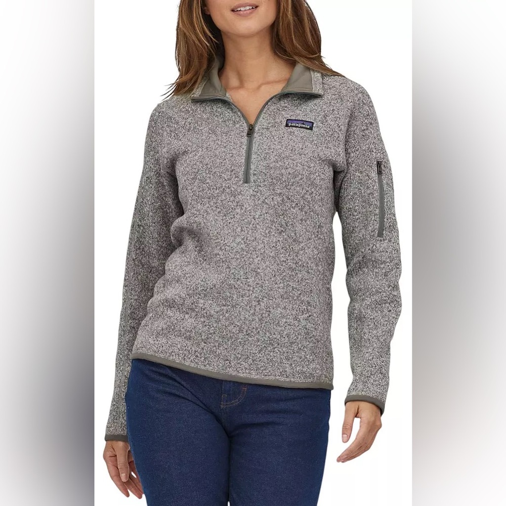 Patagonia Better Sweater 1/4 Zip in Light Gray